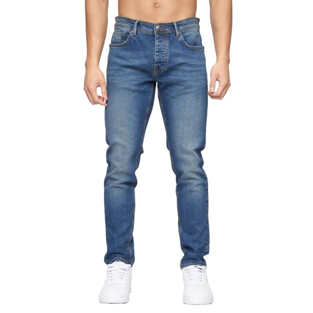 Crosshatch Mens Buraca Slim Jeans / Stone Wash